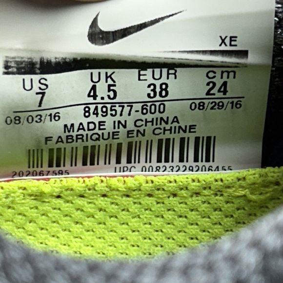 Nike Womens Air Zoom Structure 20 Running Shoes Sneaker Orange Size 7 849577-600 - Picture 15 of 15